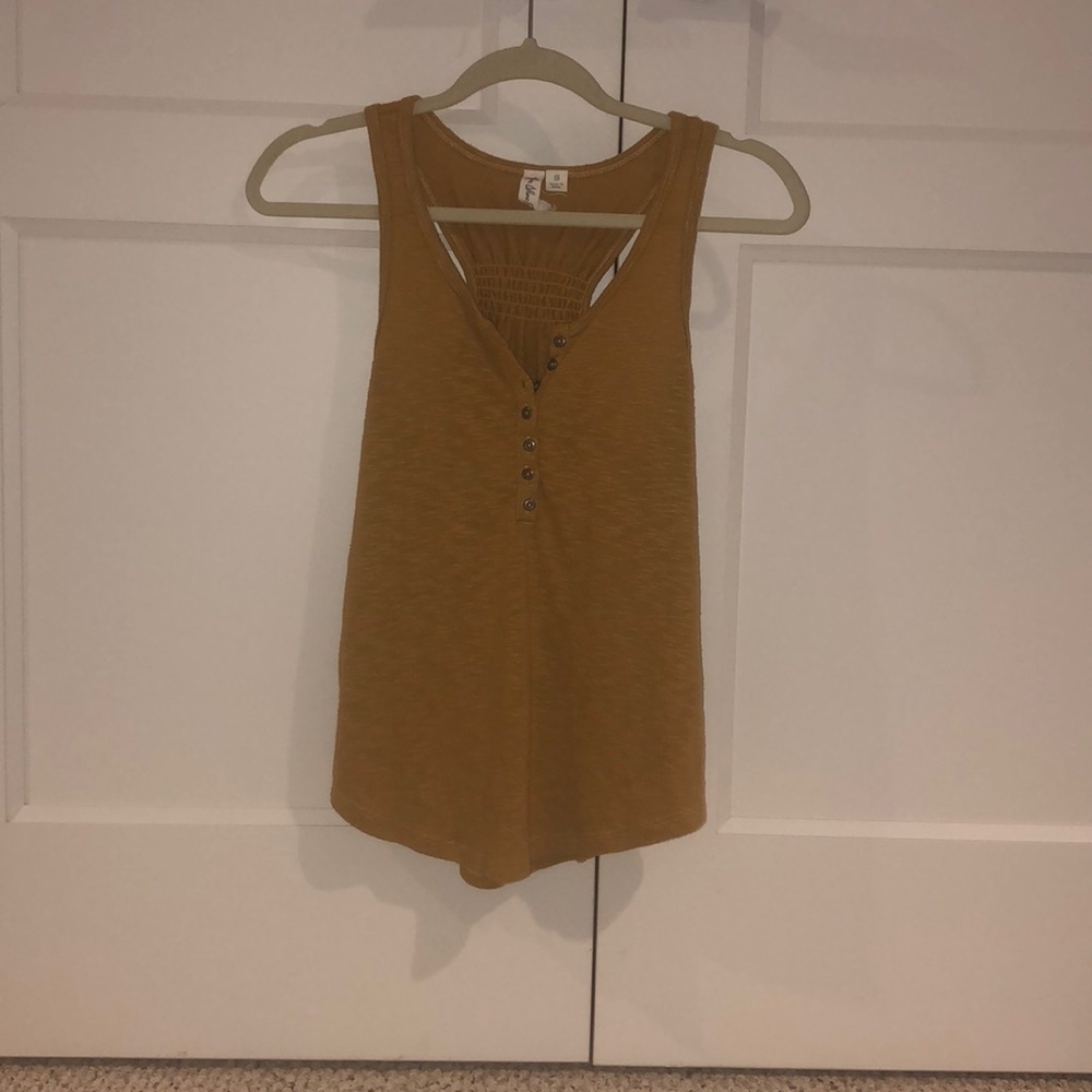 Dark Yellow Sweater Tank Top